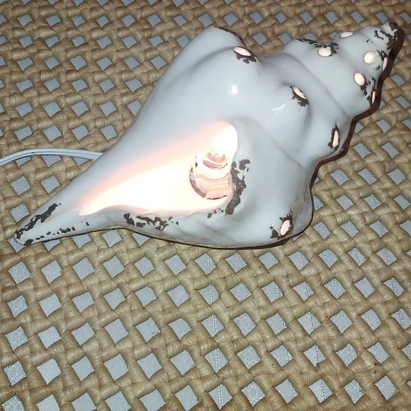 Ceramic  Nautical Conch shell light Vtg - Picture 2 of 12